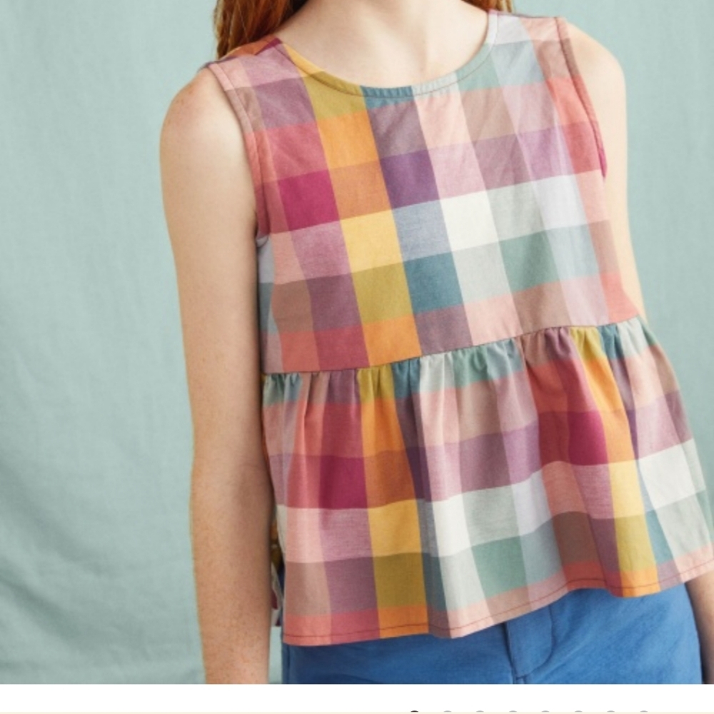 Tea collection knot back blouse